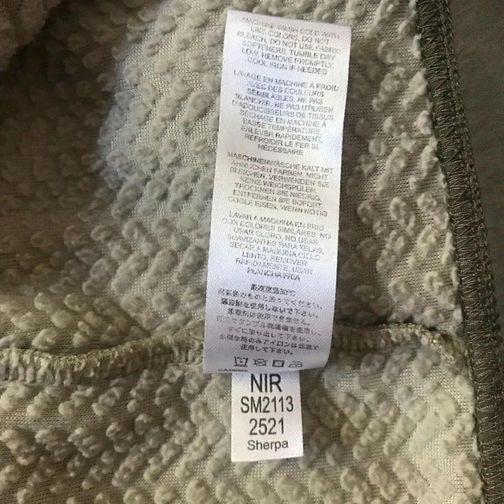 Sherpa Adventure Gear Full Zip Jacket XL Fleece Textured Oatmeal Gorpcore Nepal